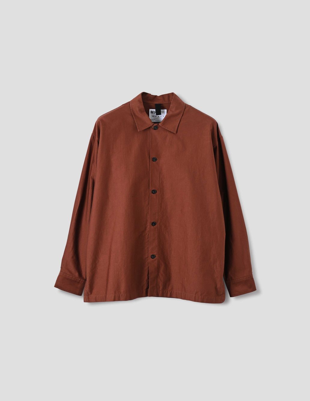 MARGARET HOWELL - Rust moleskin cotton simple shirt | MHL. by