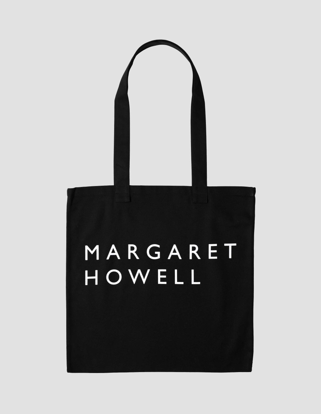 MARGARET HOWELL - Black cotton drill logo bag | Margaret Howell