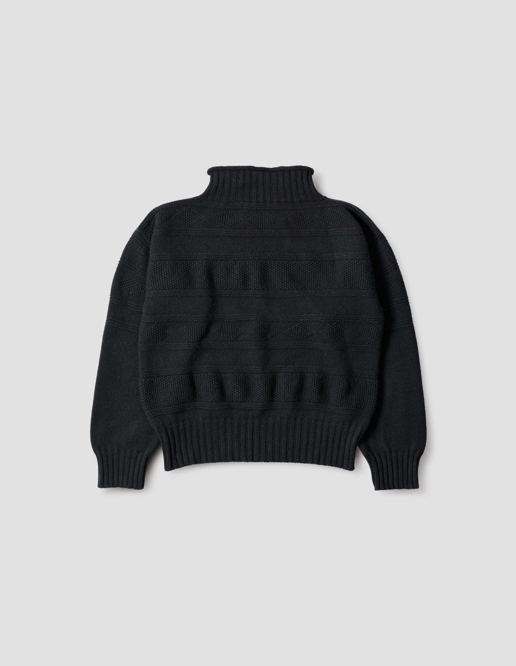 MARGARET HOWELL - Black soft merino cropped Guernsey | Margaret Howell