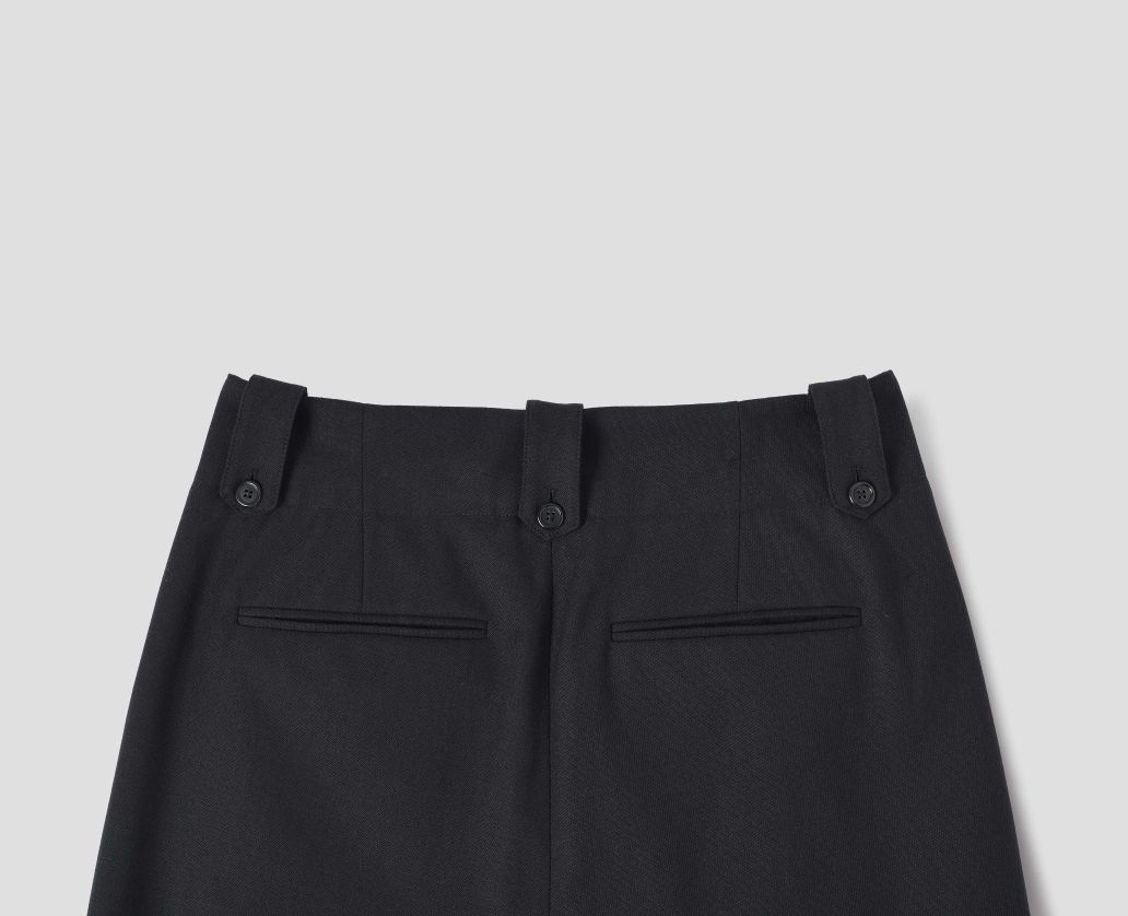 CROPPED PINTUCK TROUSER