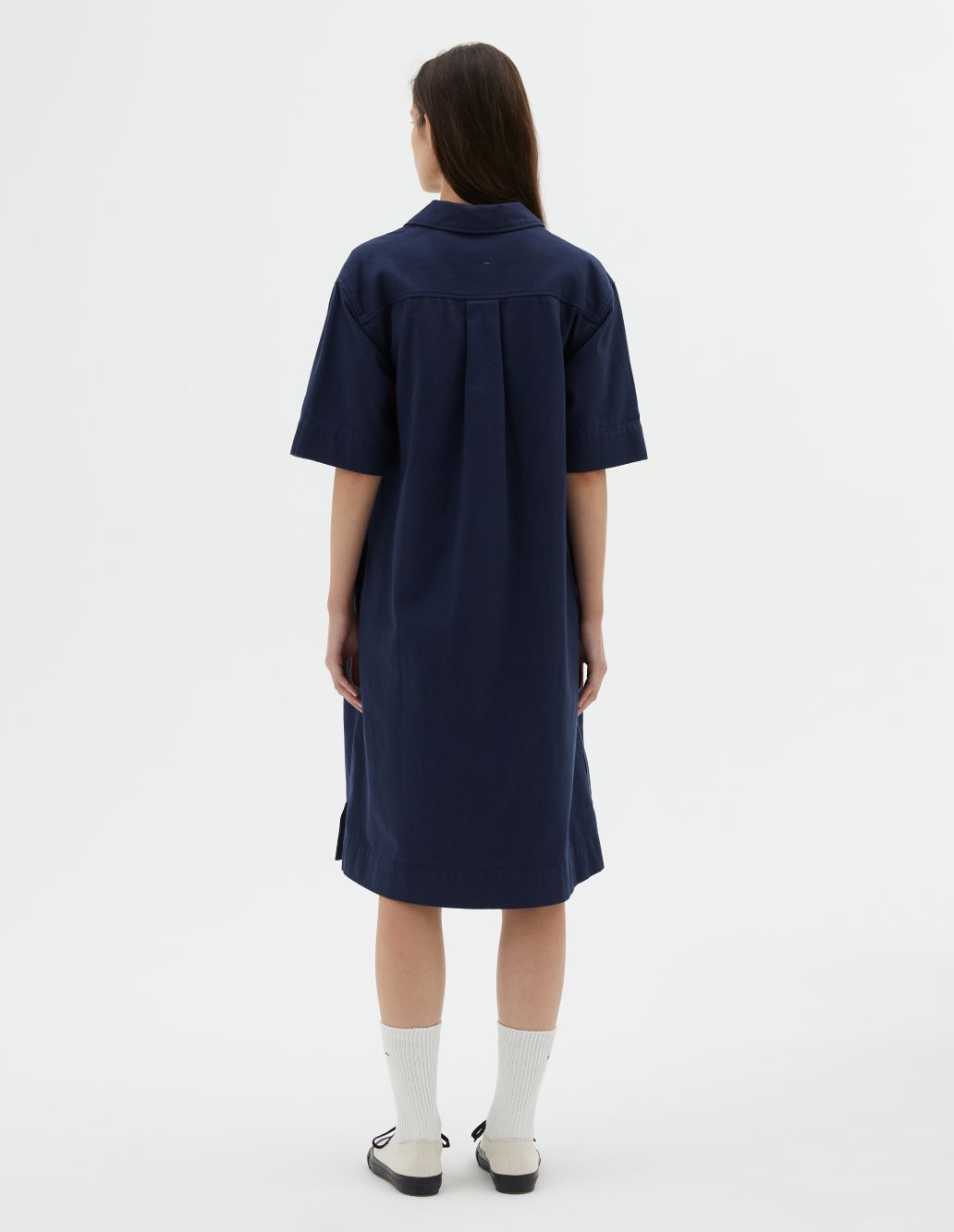 MARGARET HOWELL - Indigo cotton drill utility dress | MHL. by