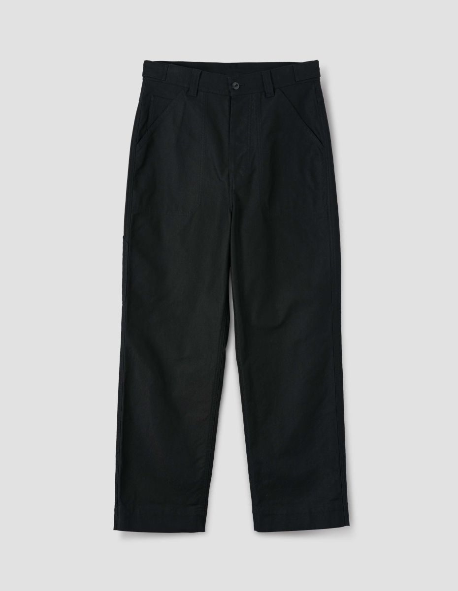 MARGARET PANTS IN WOOL GABARDINE - BLACK