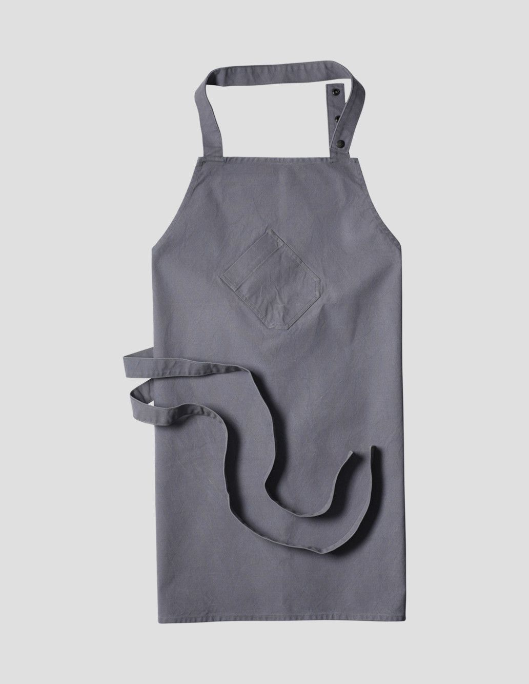 MARGARET HOWELL - Grey 12oz dyed cotton apron | MHL. by Margaret Howell