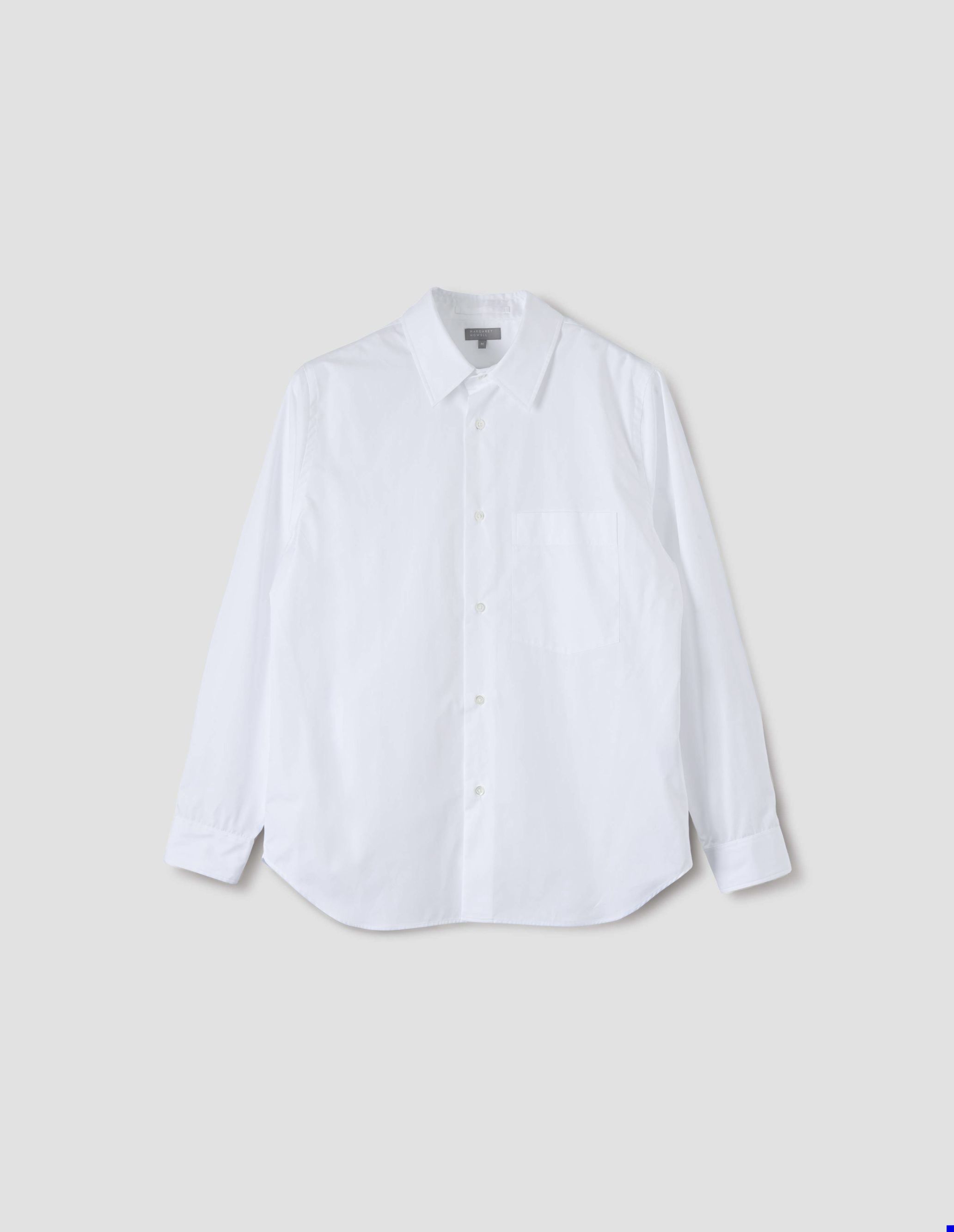 MARGARET HOWELL - White plain cotton poplin shirt | Margaret Howell