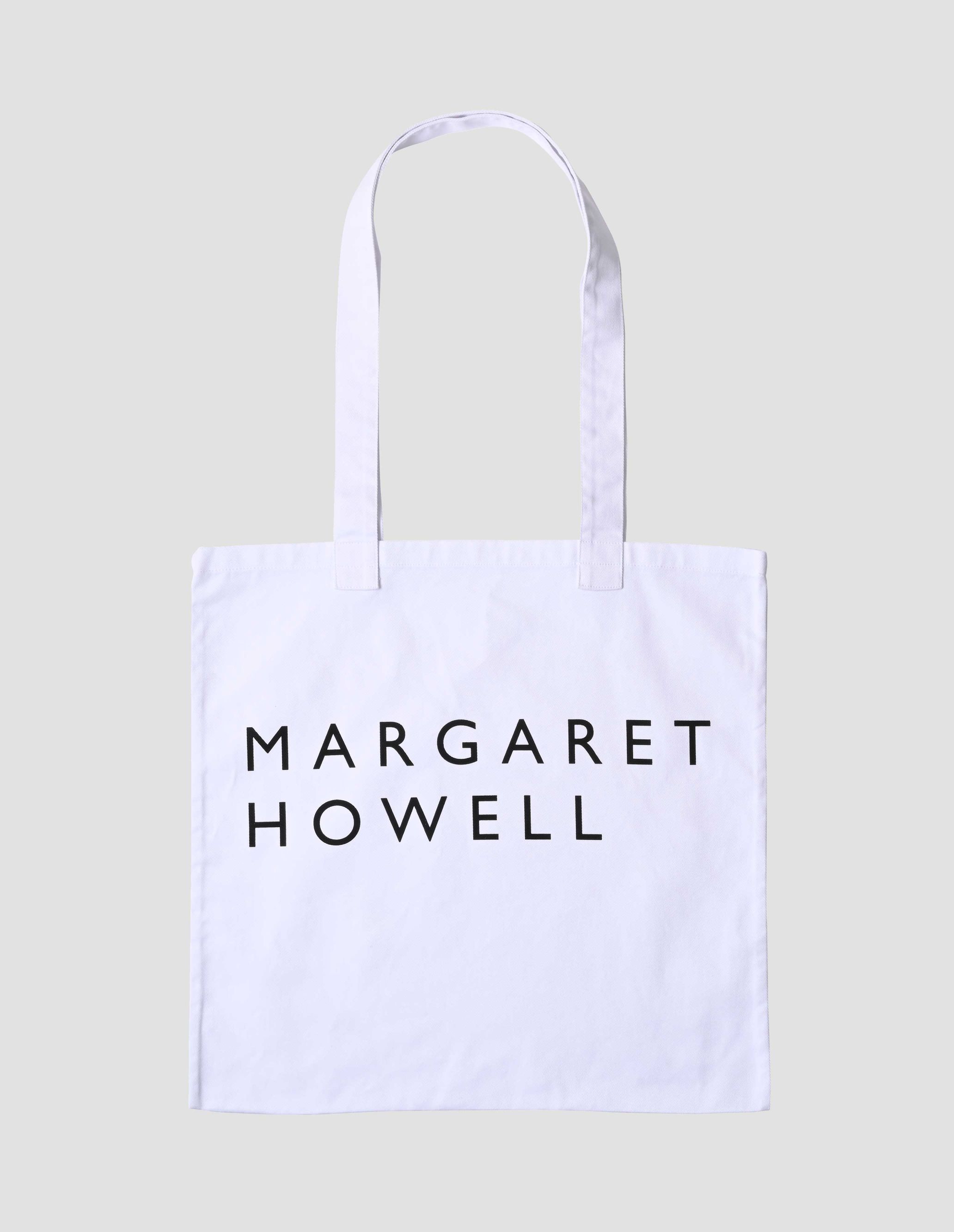 MARGARET HOWELL - White cotton drill logo bag | Margaret Howell