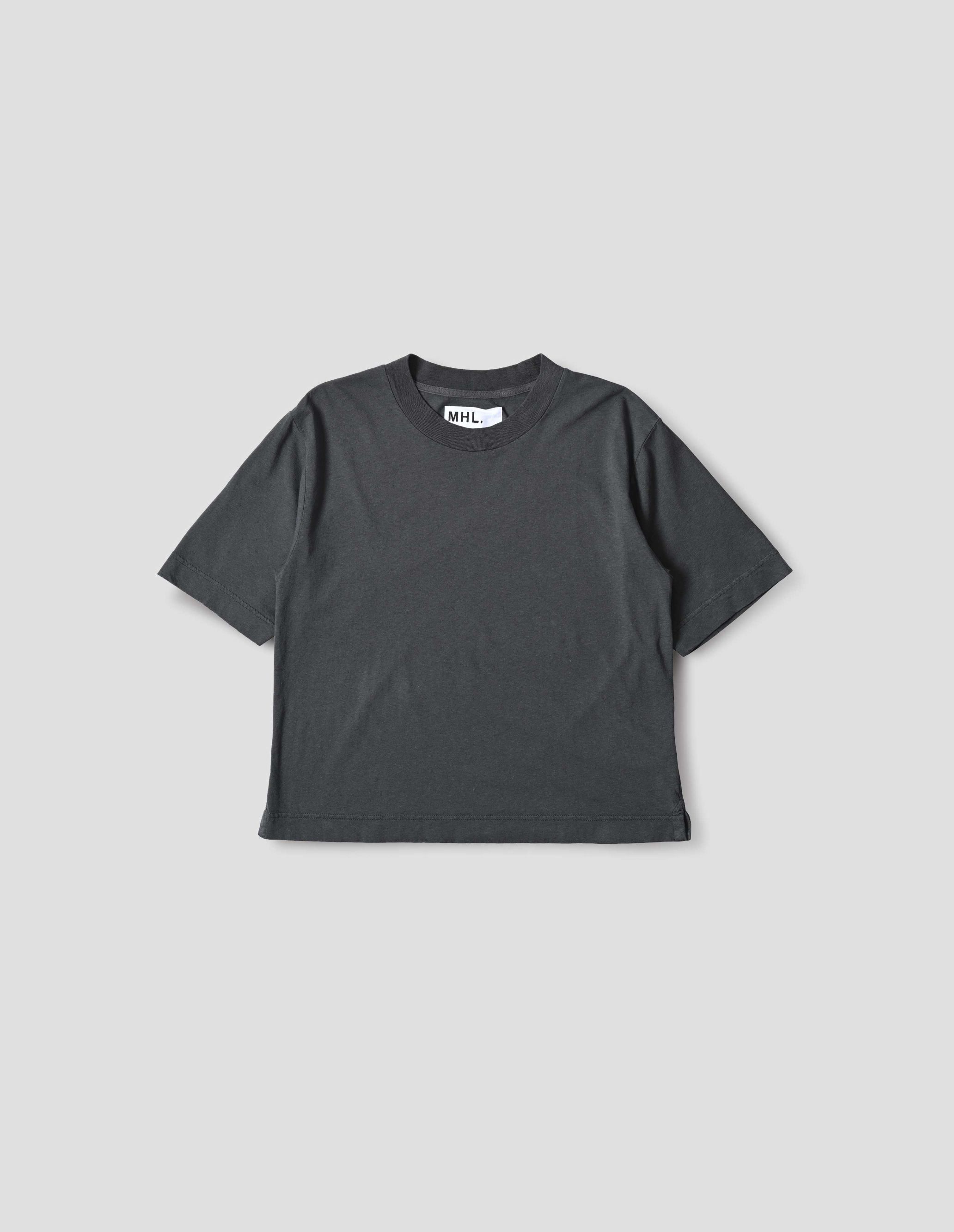 MARGARET HOWELL - Charcoal cotton linen T shirt | MHL. by Margaret