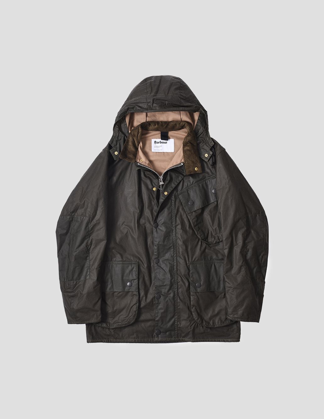 barbour pine wax jacket with hood