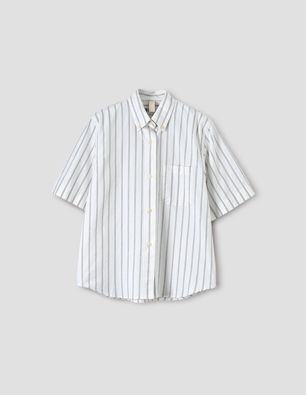 MARGARET HOWELL - Off white and grey canvas shirt | MHL. by Margaret Howell