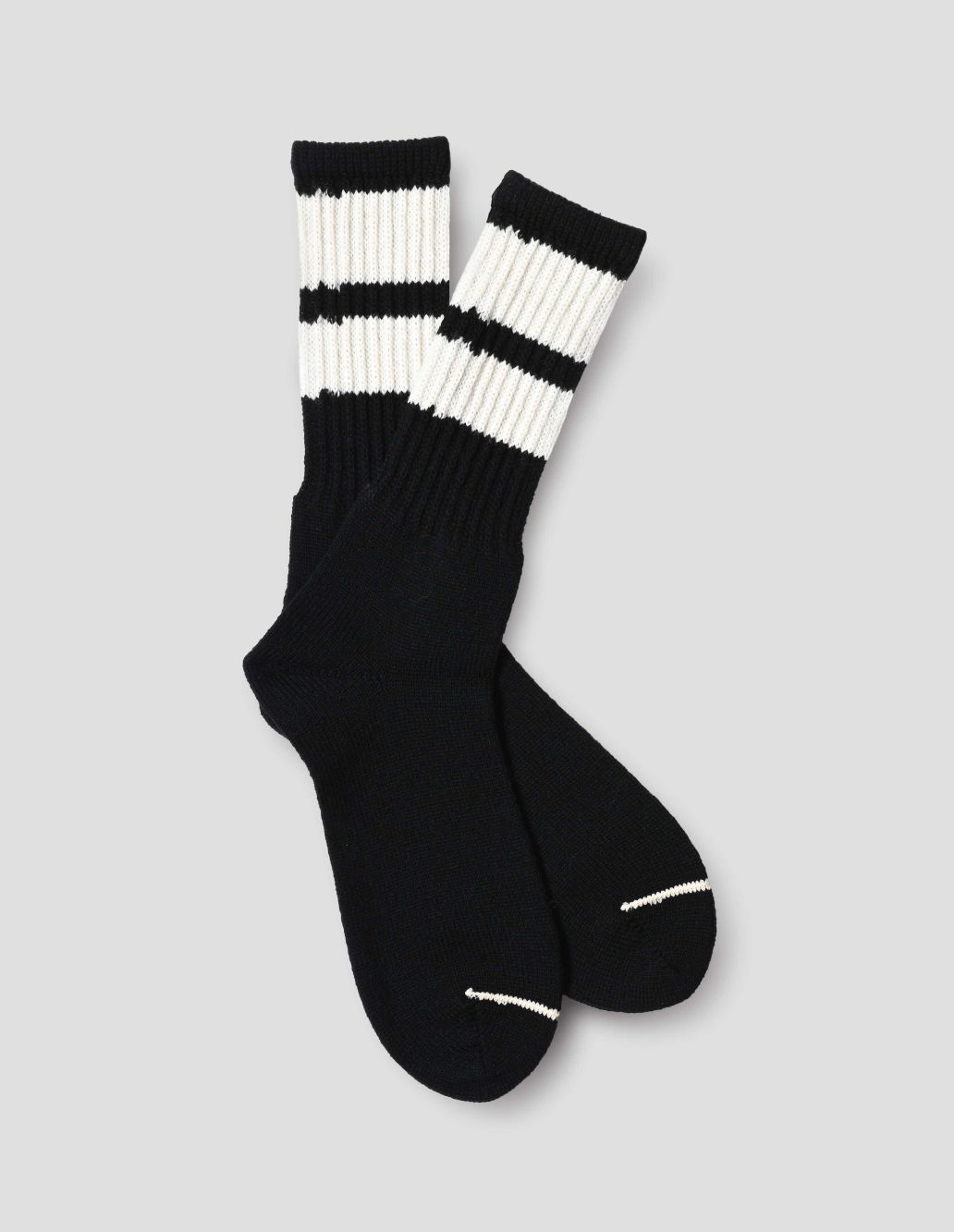 MARGARET HOWELL - Black and off white wool sock | MHL. by Margaret Howell