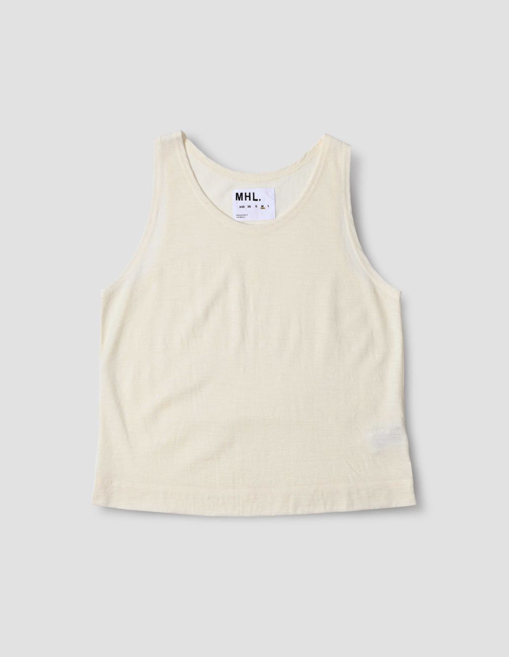 MARGARET HOWELL - Off white wool jersey thermal vest | MHL. by Margaret ...
