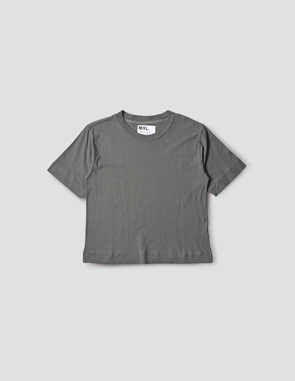 MARGARET HOWELL - Sage cotton linen simple T Shirt | MHL. by Margaret ...