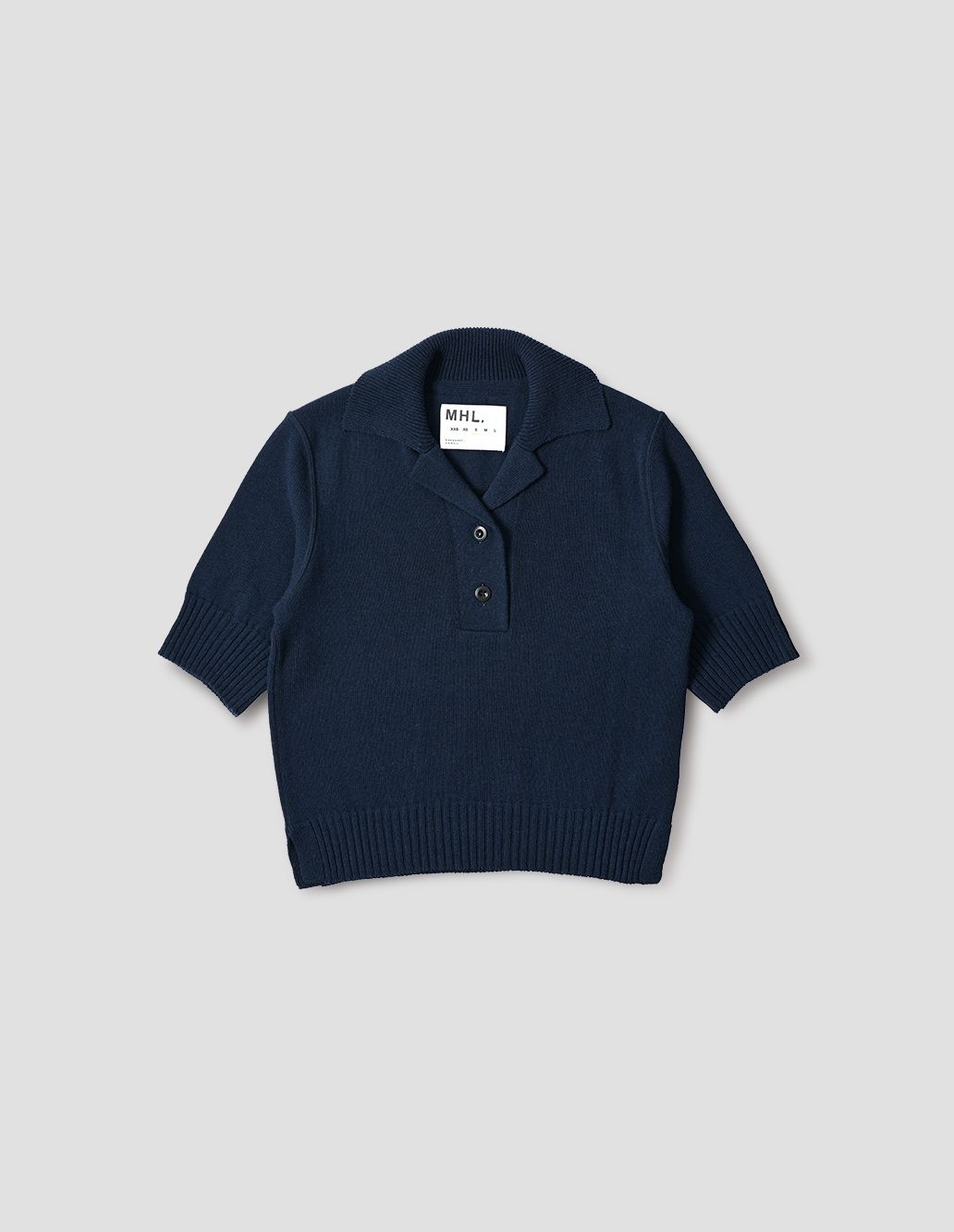 MARGARET HOWELL - Indigo cotton wool polo | MHL. by Margaret Howell
