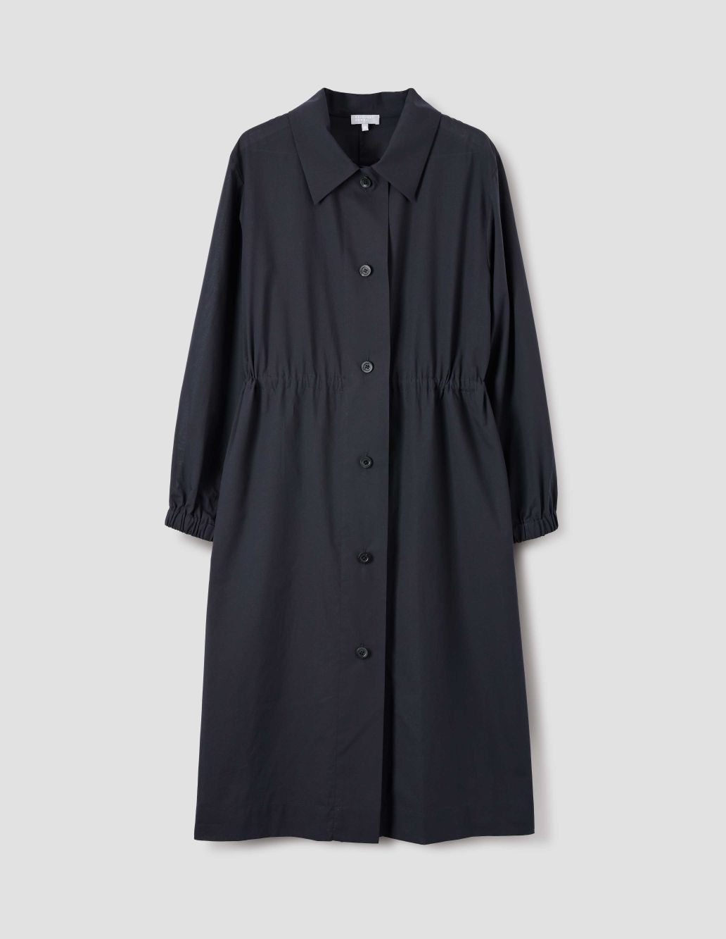 MARGARET HOWELL - Black washed cotton drawcord dress | Margaret Howell