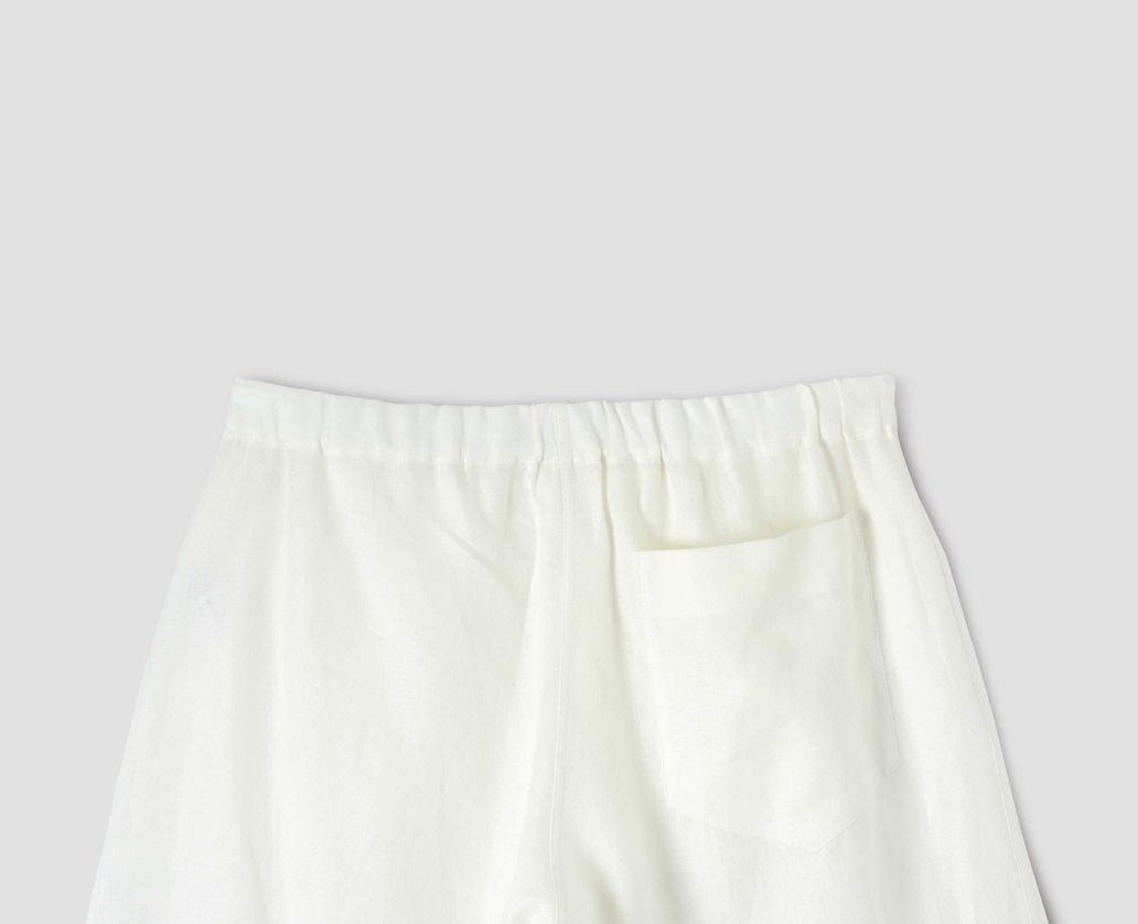 MARGARET HOWELL - Off white warm linen pj trousers | Margaret Howell
