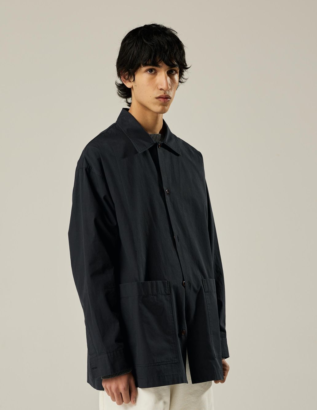 ポンパドー ビター 21aw 定価25300円 MHL DRY COTTON POPLIN シャツ