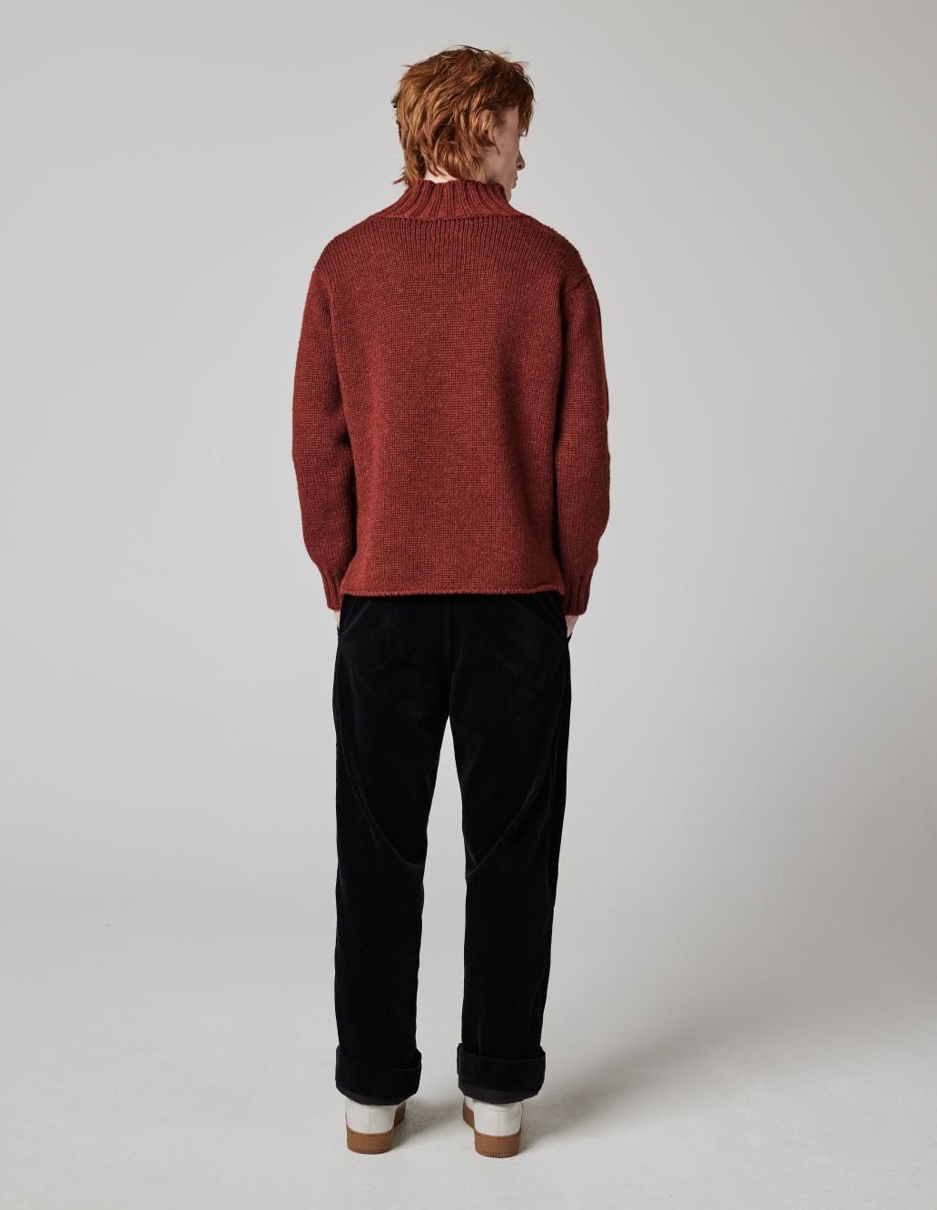 MARGARET HOWELL - Rust wool wide neck sweater | MHL. by Margaret Howell