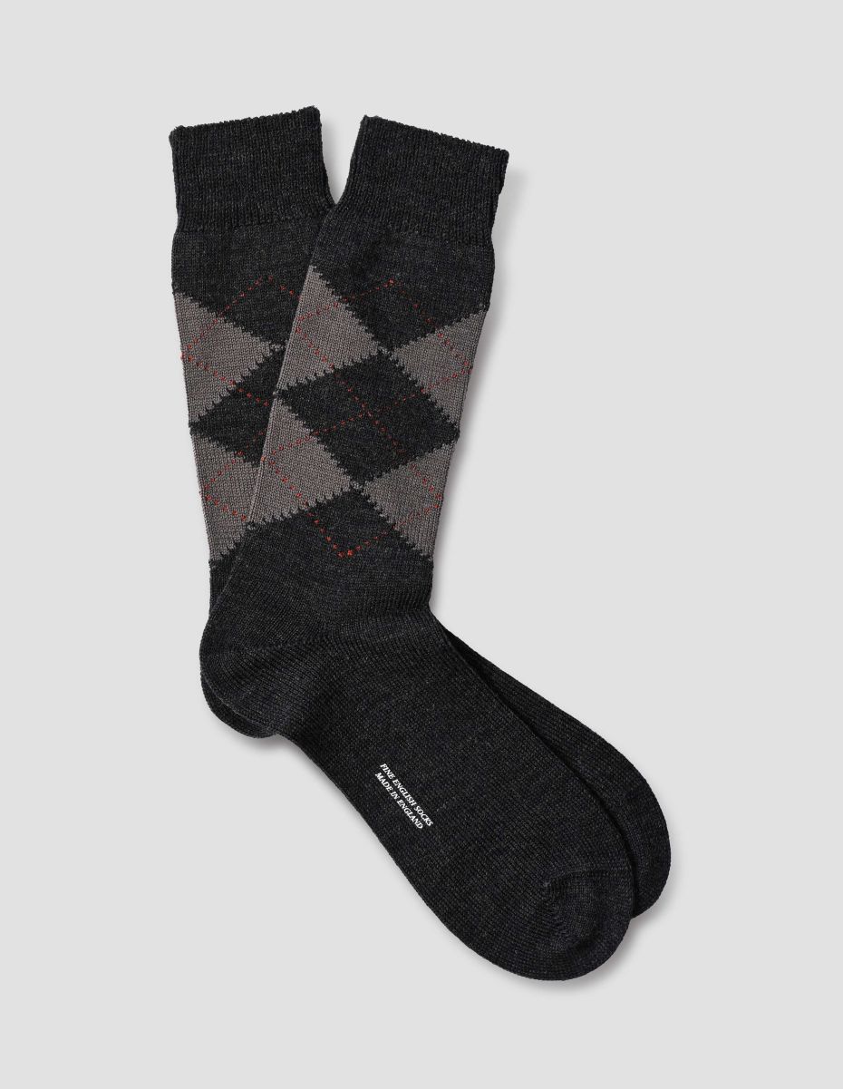 Chaussettes Rayées En Laine Donegal Homme