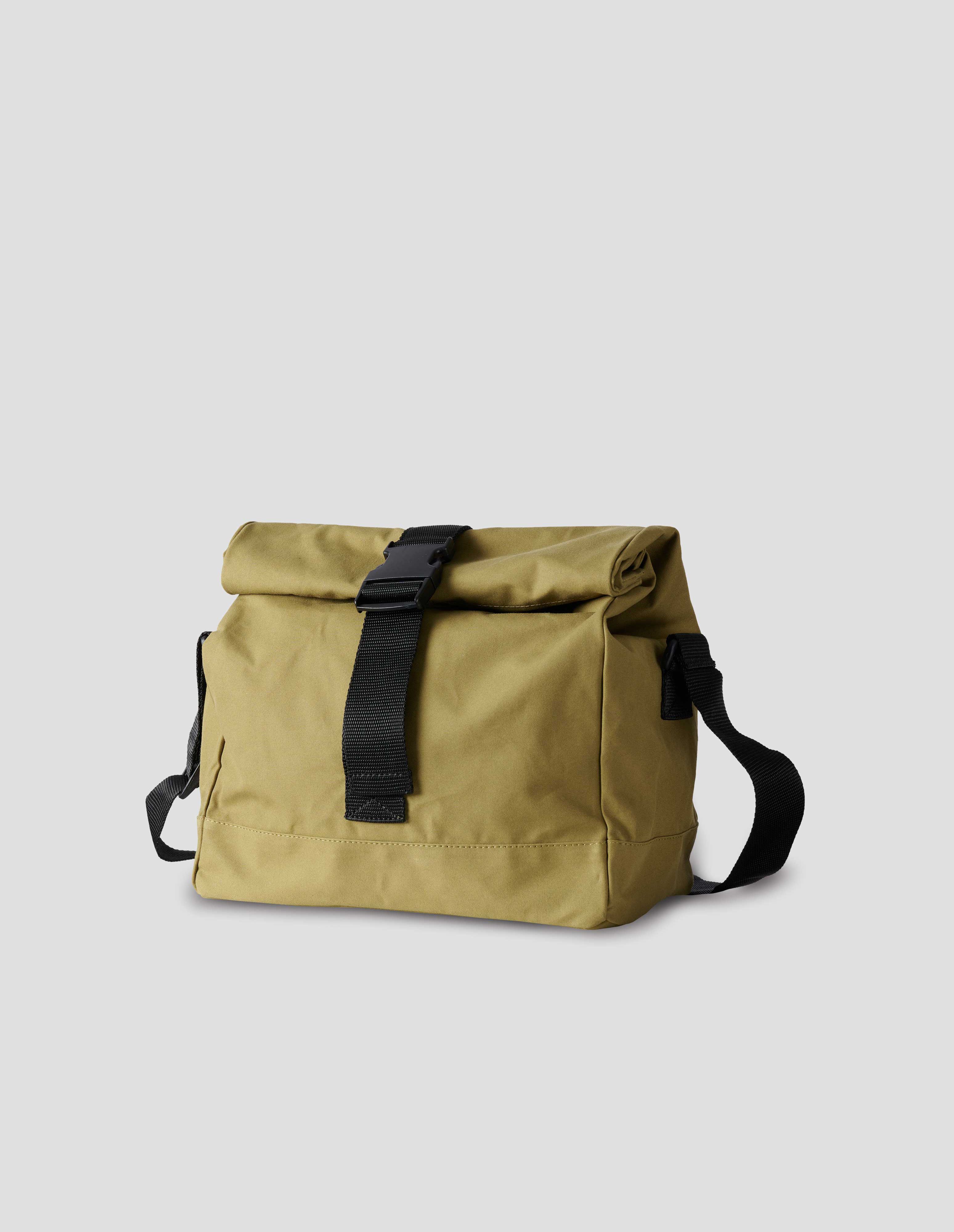 MARGARET HOWELL - Light olive dry cotton canvas roll top bag | MHL ...