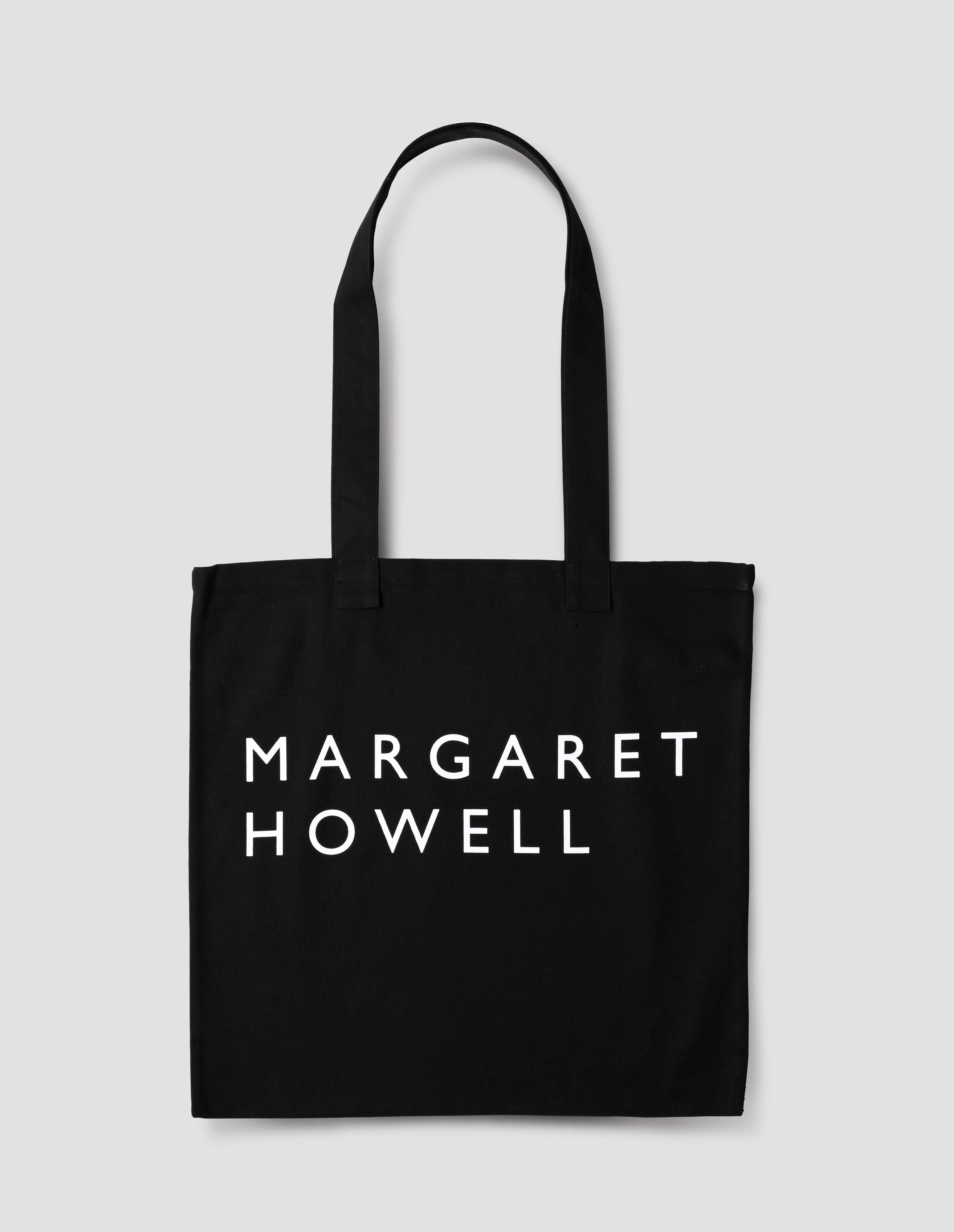 MARGARET HOWELL - Black linen logo bag | Margaret Howell