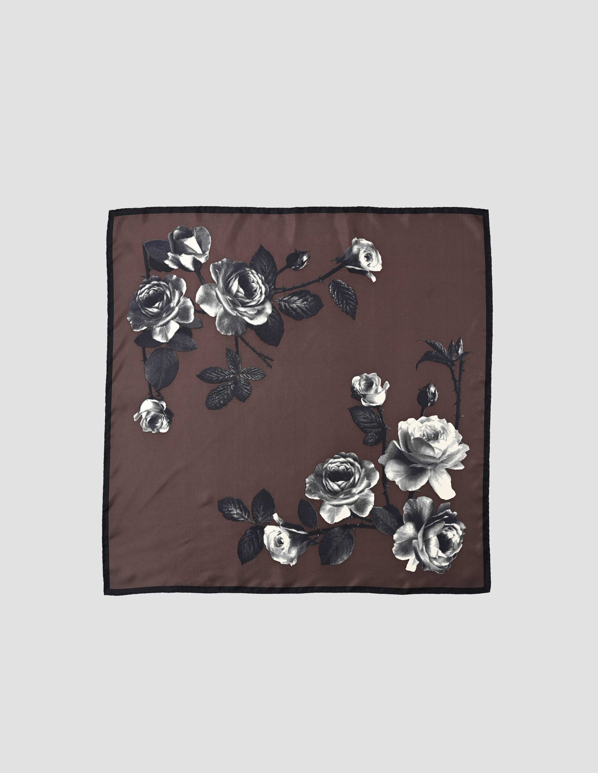 MARGARET HOWELL - Berry, black and natural silk twill scarf | Margaret ...