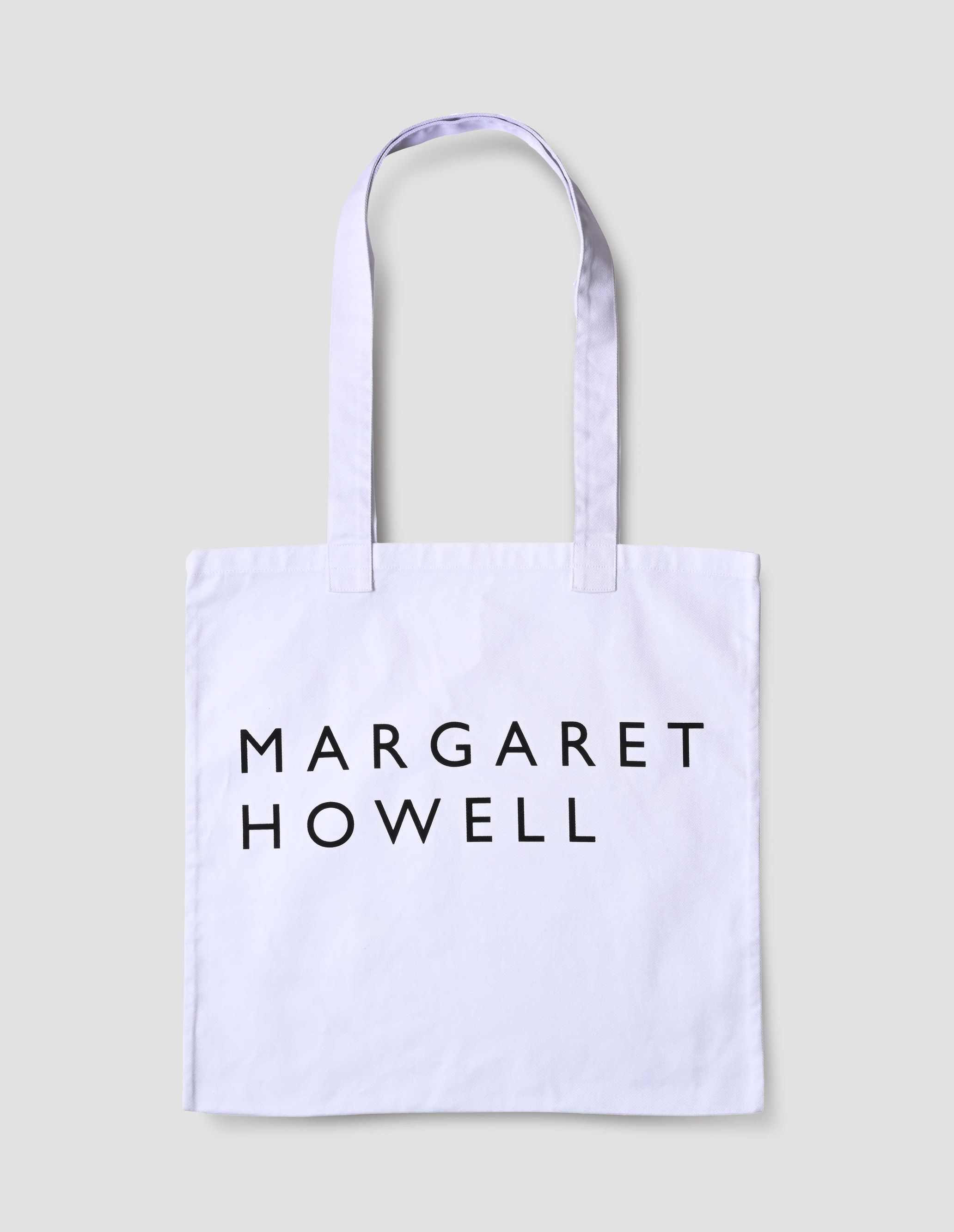 MARGARET HOWELL - White cotton drill logo bag | Margaret Howell