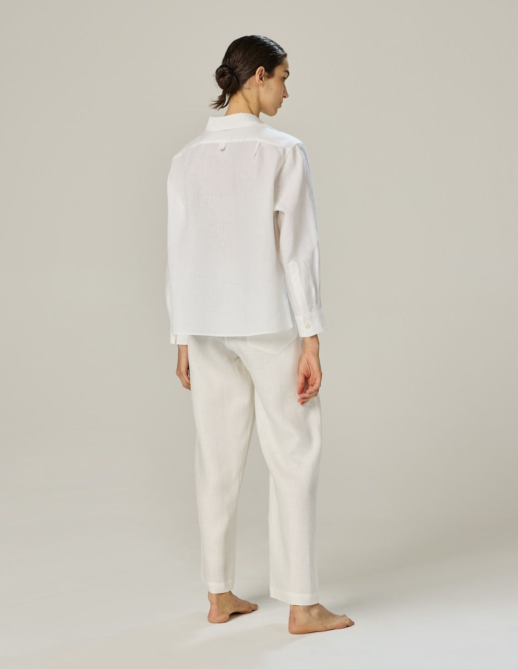 MARGARET HOWELL - White Shirting Linen Relaxed PJ Shirt | Margaret Howell