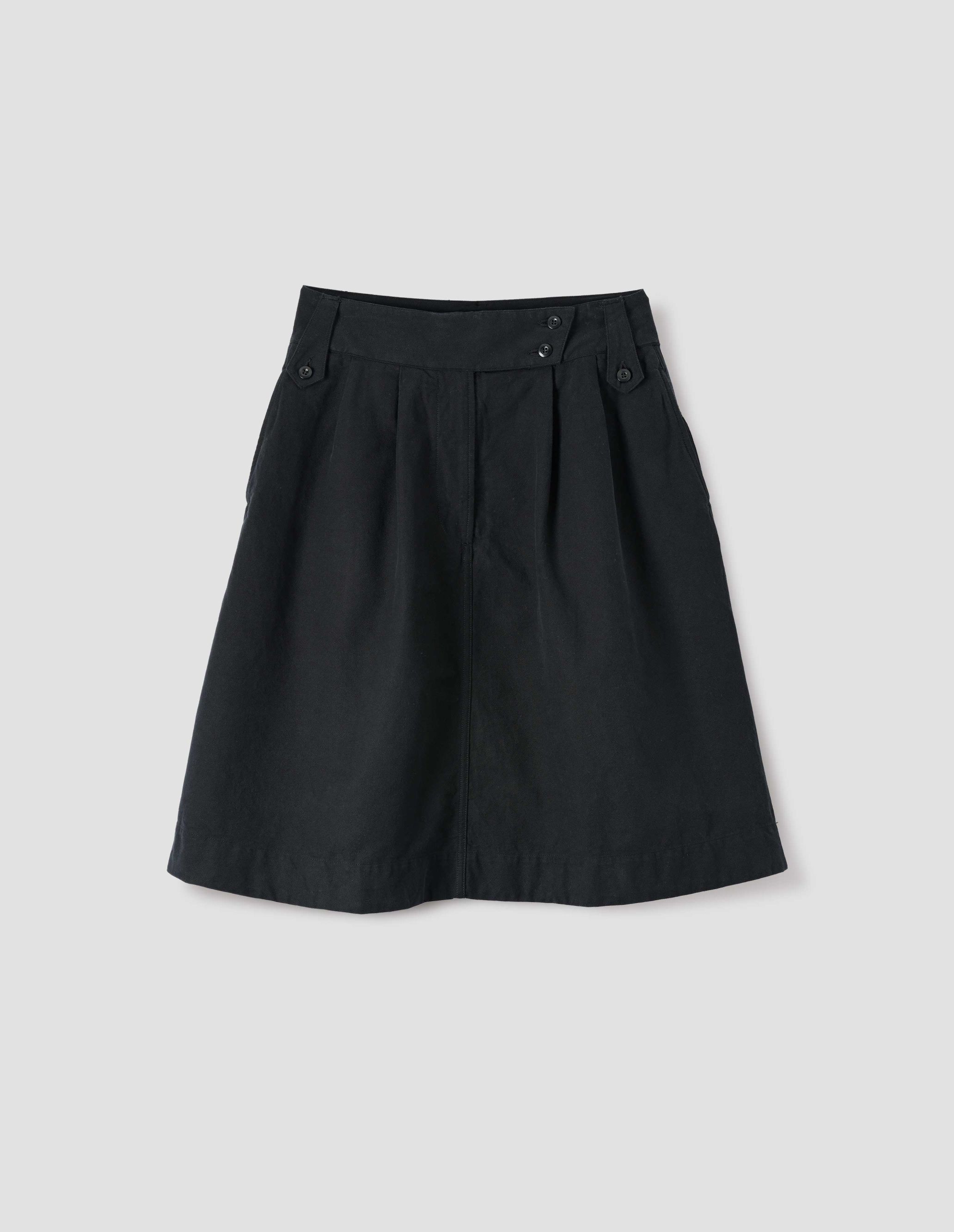 MARGARET HOWELL - Black cotton drill uniform skirt | MHL. by Margaret ...