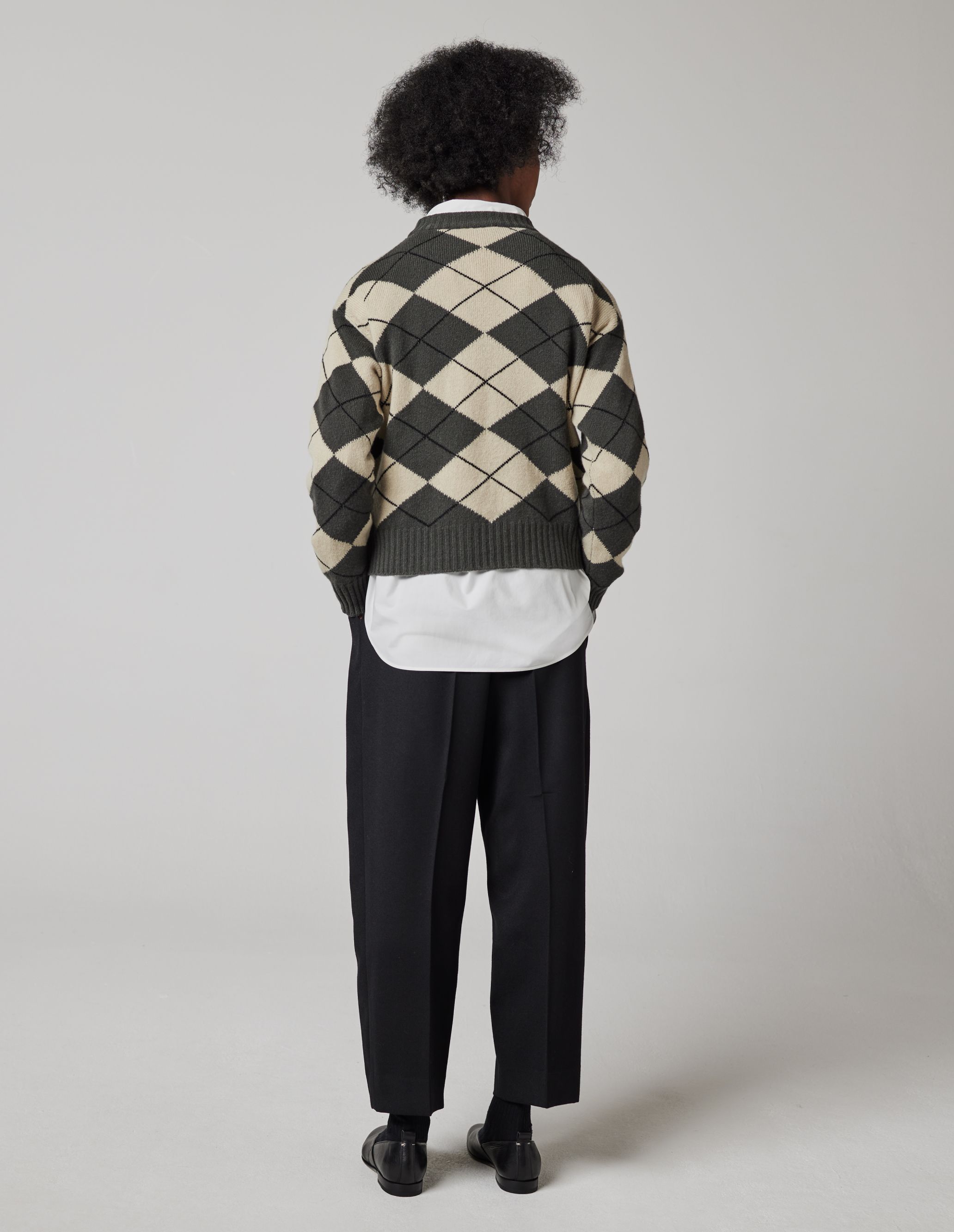 OVERSIZED ARGYLE JUMPER