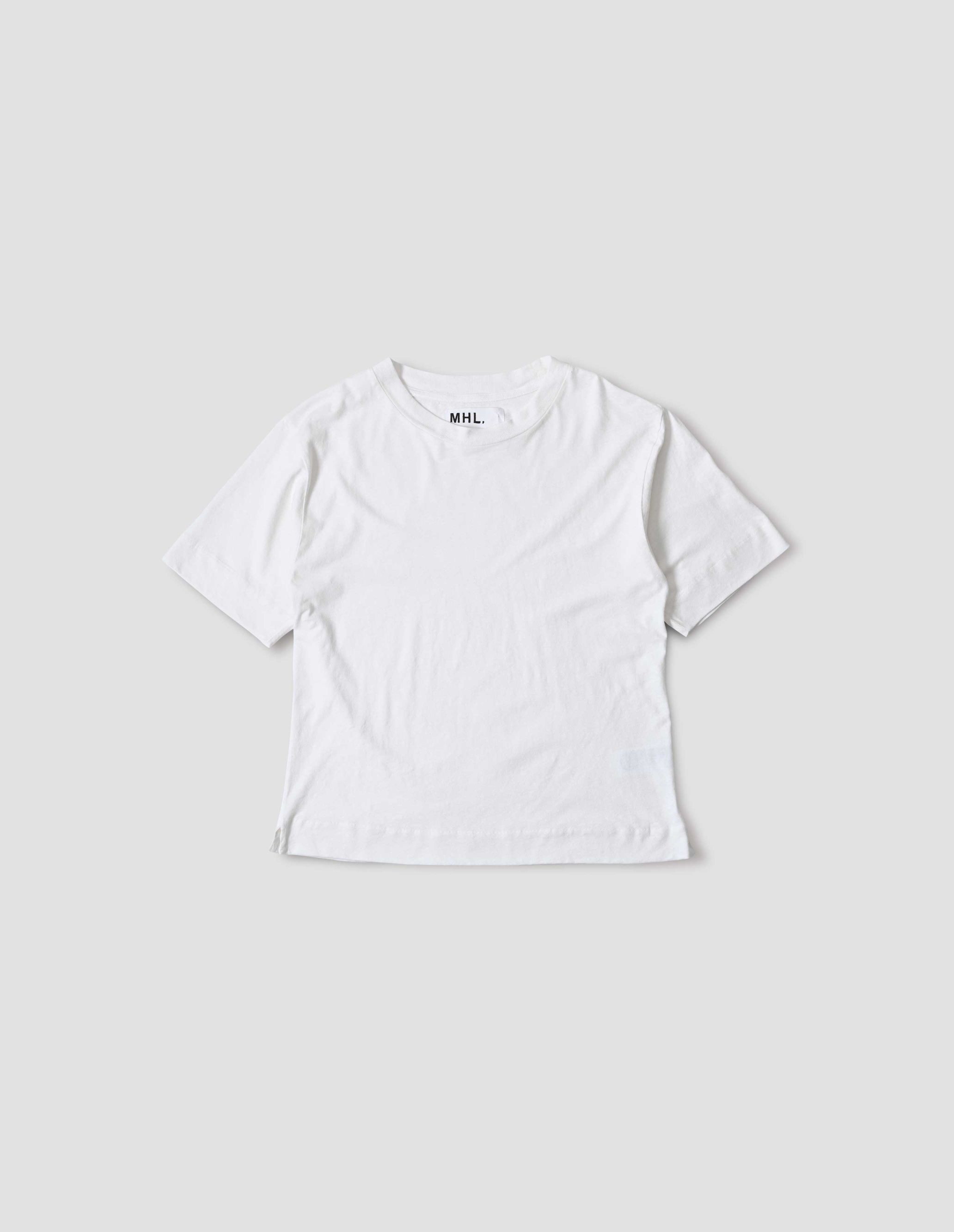 MARGARET HOWELL - White cotton linen simple t shirt | MHL. by Margaret ...