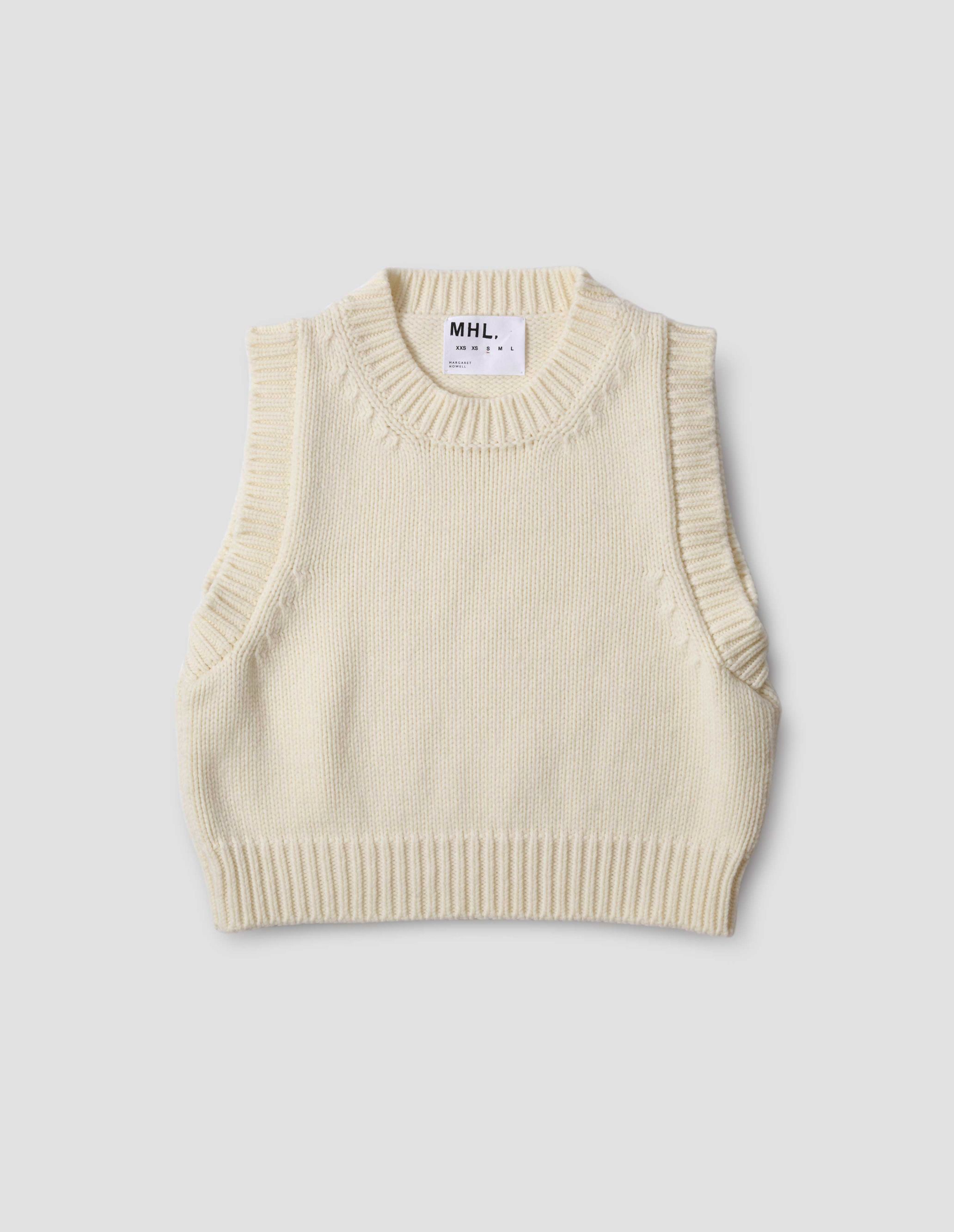 MARGARET HOWELL - Natural wool crew neck slipover | MHL. by