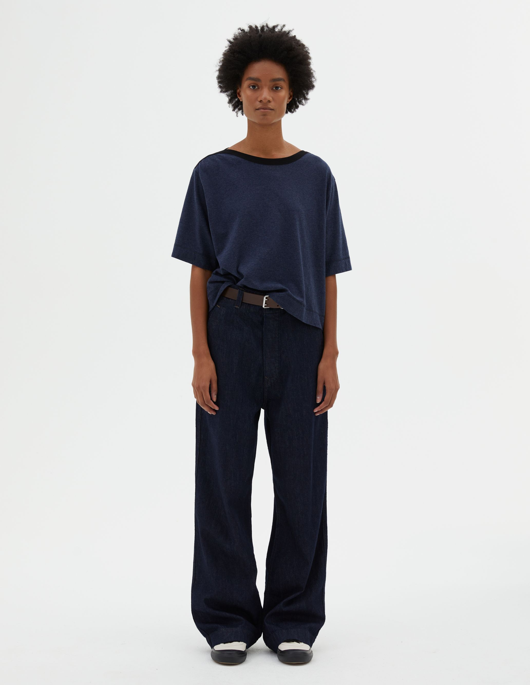 Wide pull-on denim trousers - Light denim blue - Ladies | H&M IN