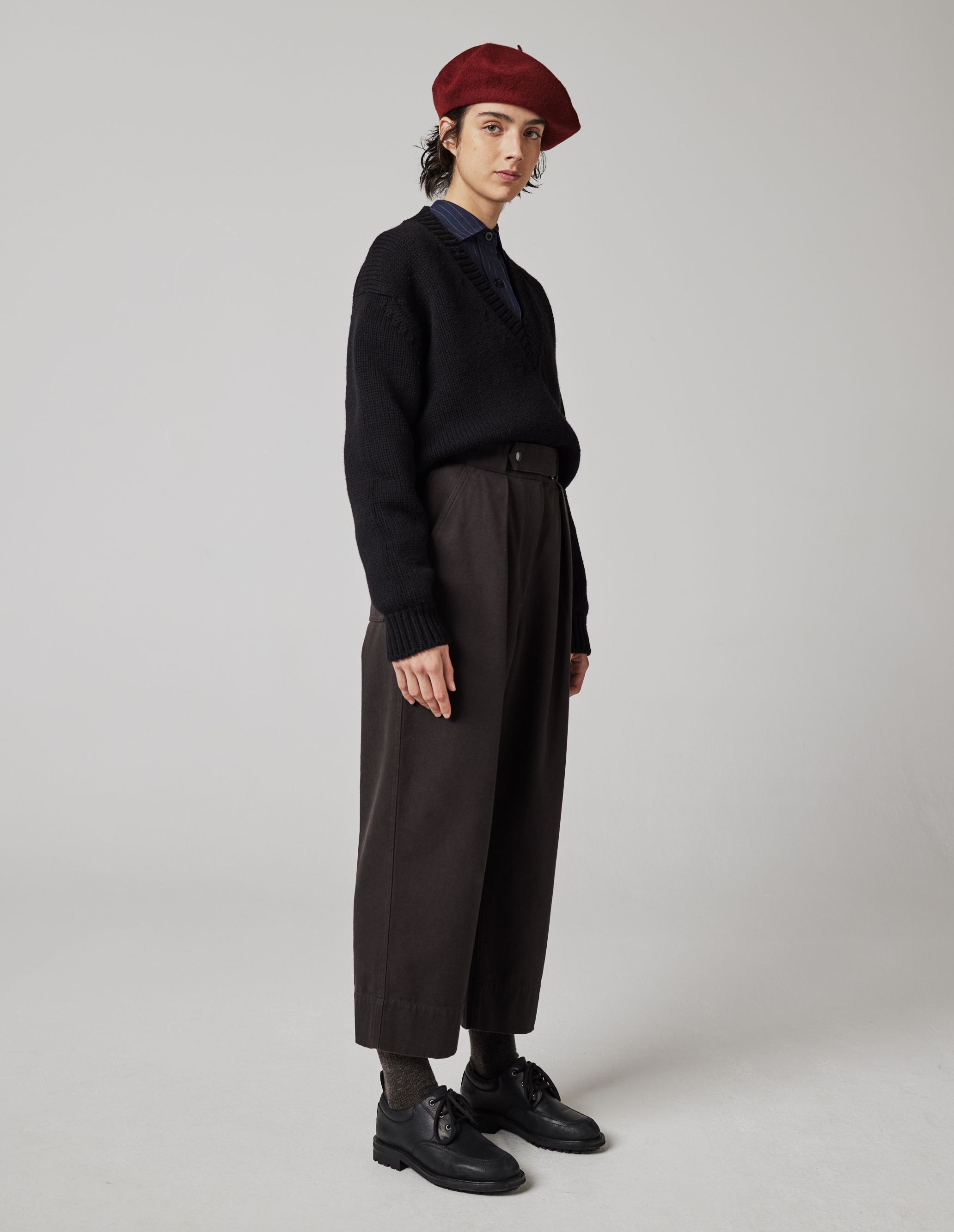 MARGARET HOWELL - Ebony cotton wool drill trouser | MHL. by